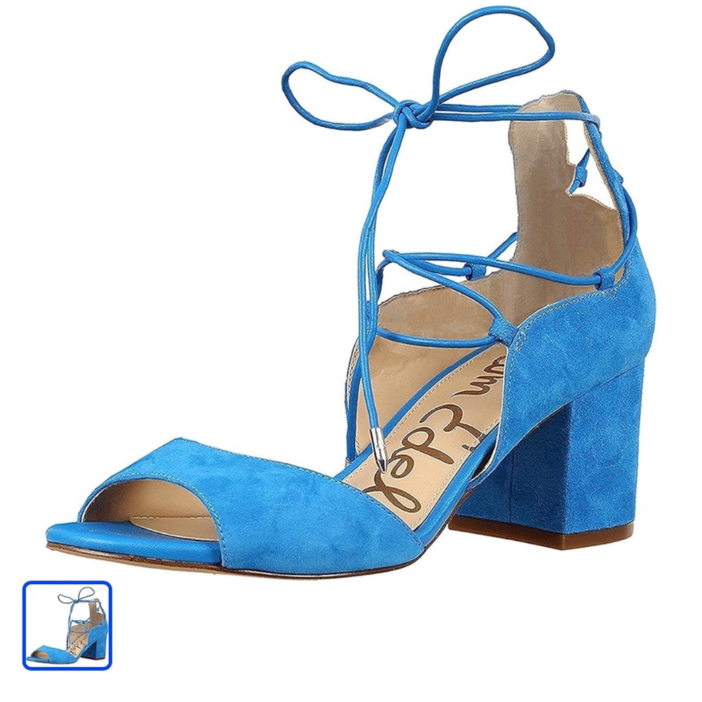 EUC Sam Edelman Serene Gladiator sandals . Size 6.5 Cobalt Blue Suede